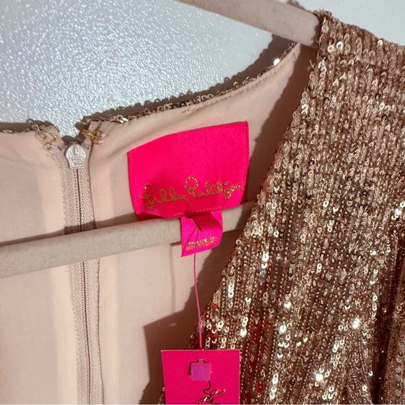 NEW Lilly Pulitzer Reagan Long Sleeve Sequin Mini Dress - Picture 6 of 9